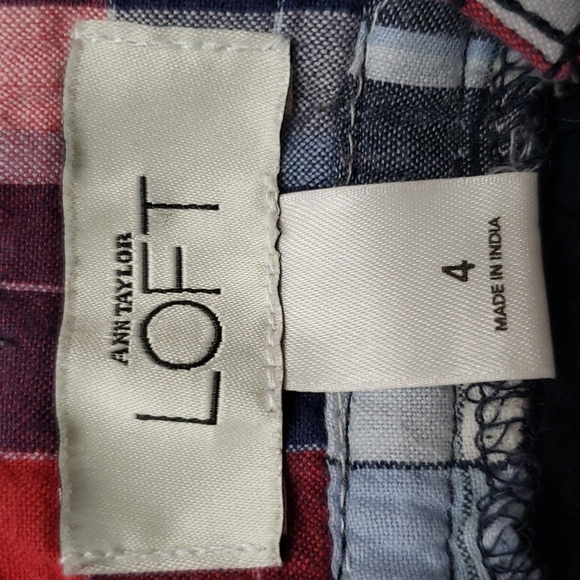 Loft Madris Plaid Skirt size 4 - Picture 2 of 7